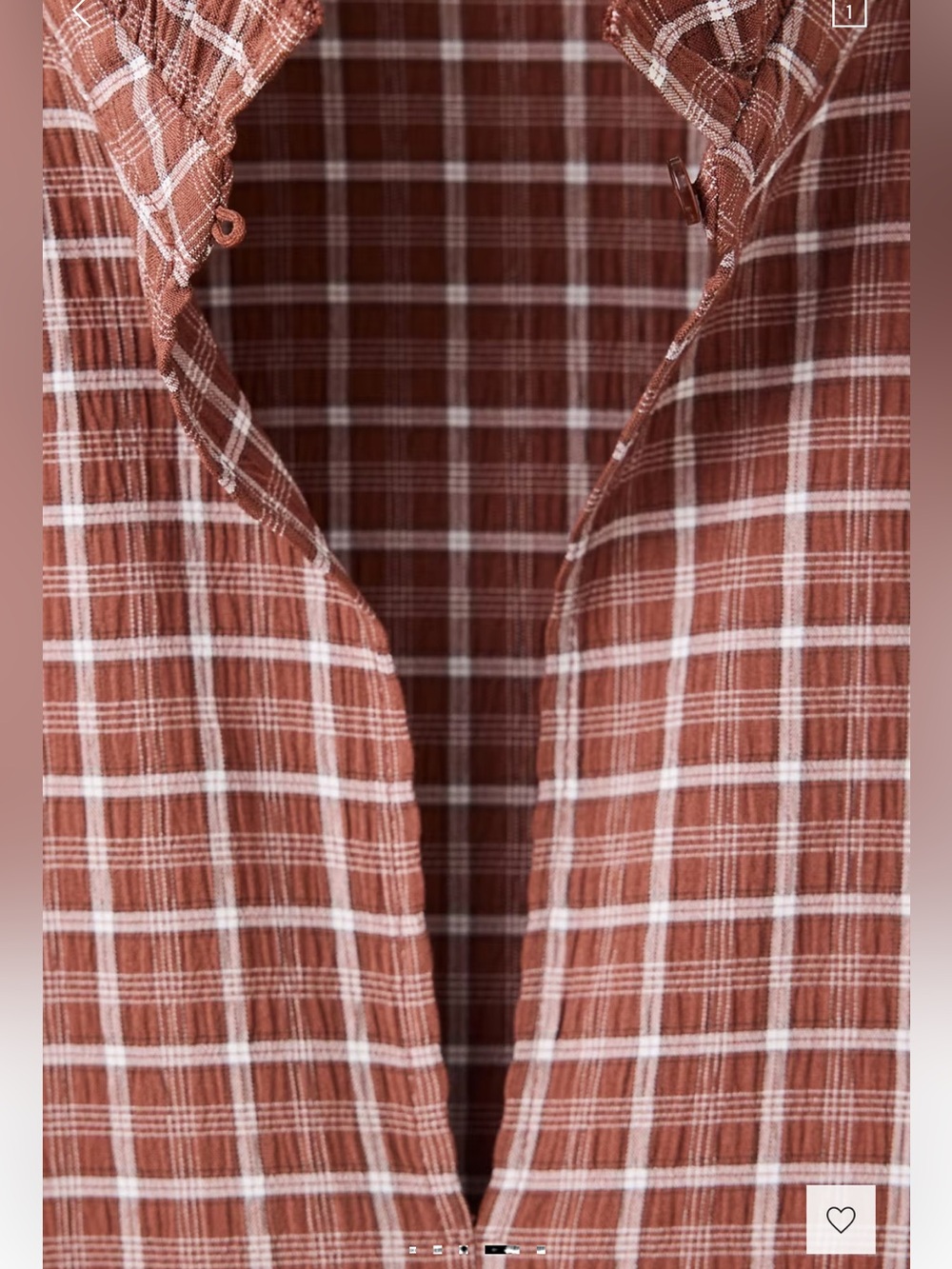 NWT Never Worn Mango Checkered Blouse with V- Neckline - Picture 6 of 7